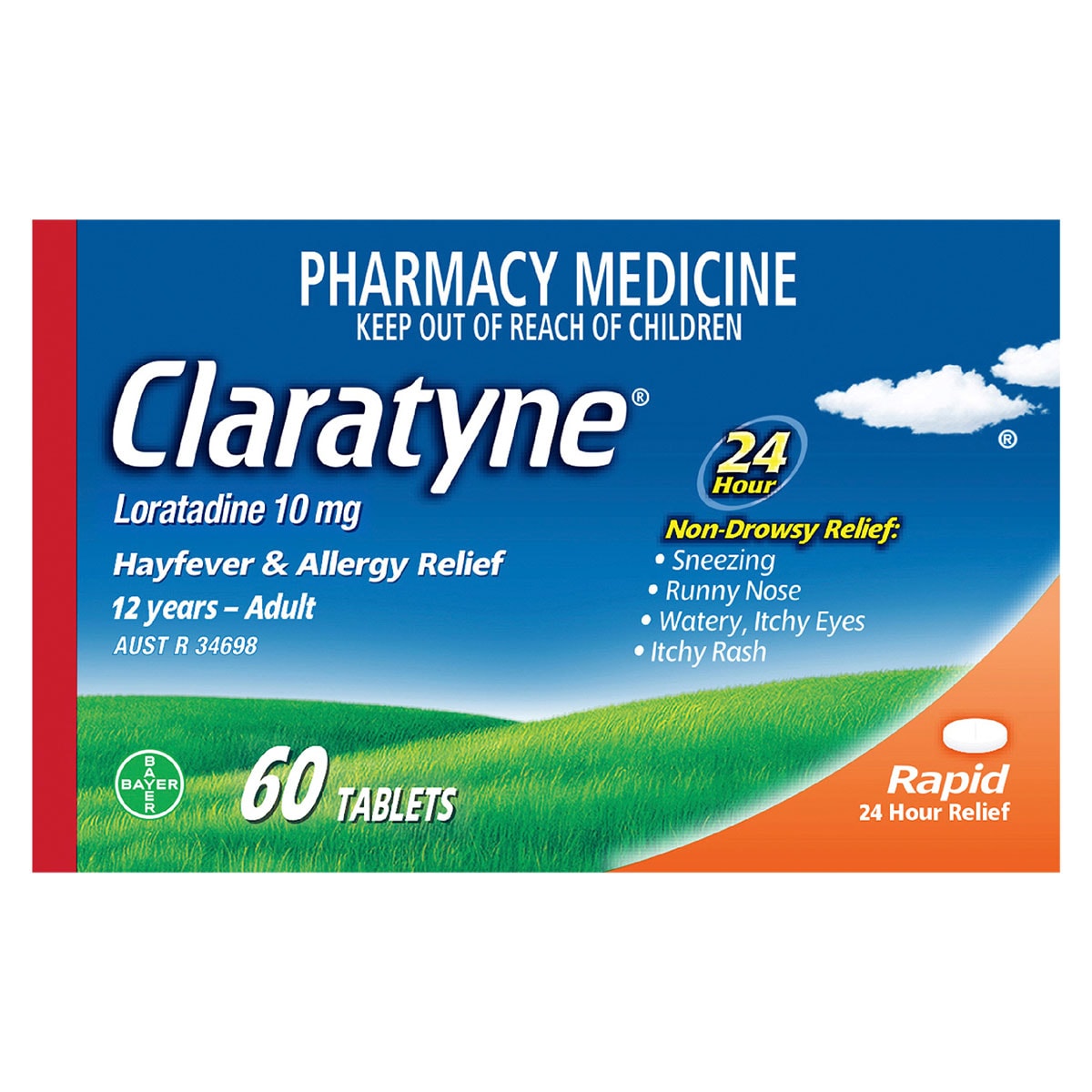 Claratyne Hayfever Allergy Relief Non Drowsy 60 Tablets