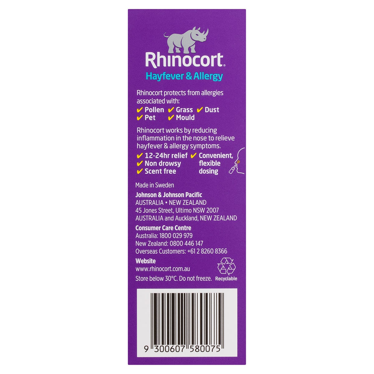 Rhinocort Hayfever & Allergy Original Nasal Spray 60 Sprays