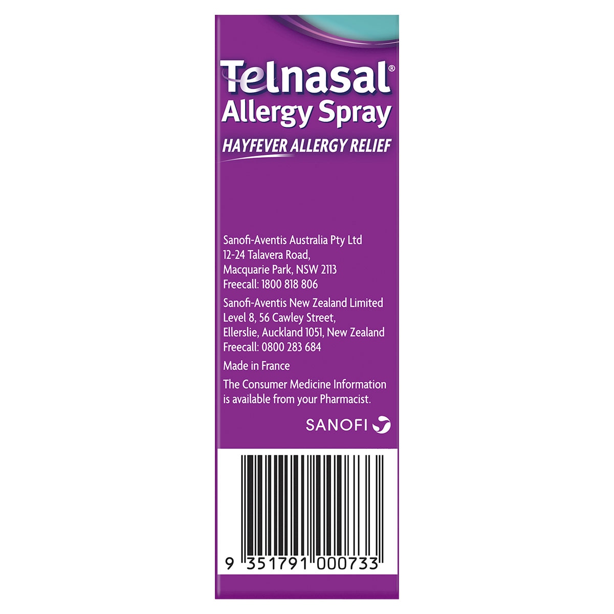 Telnasal Allergy Spray 140 Metered Sprays