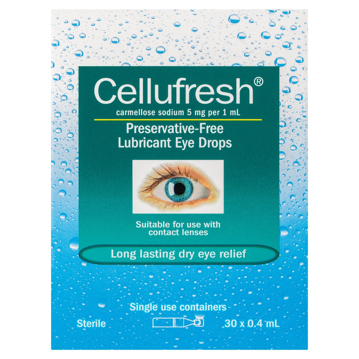 Cellufresh Lubricant Eye Drops Preservative Free 0.4ml x 30 Vials