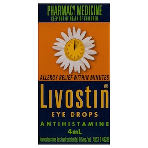 Livostin Allergy Relief Eye Drops Antihistamine 4ml