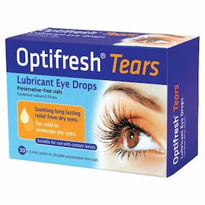 Optifresh Tears Lubricant Eye Drops 30 Vials