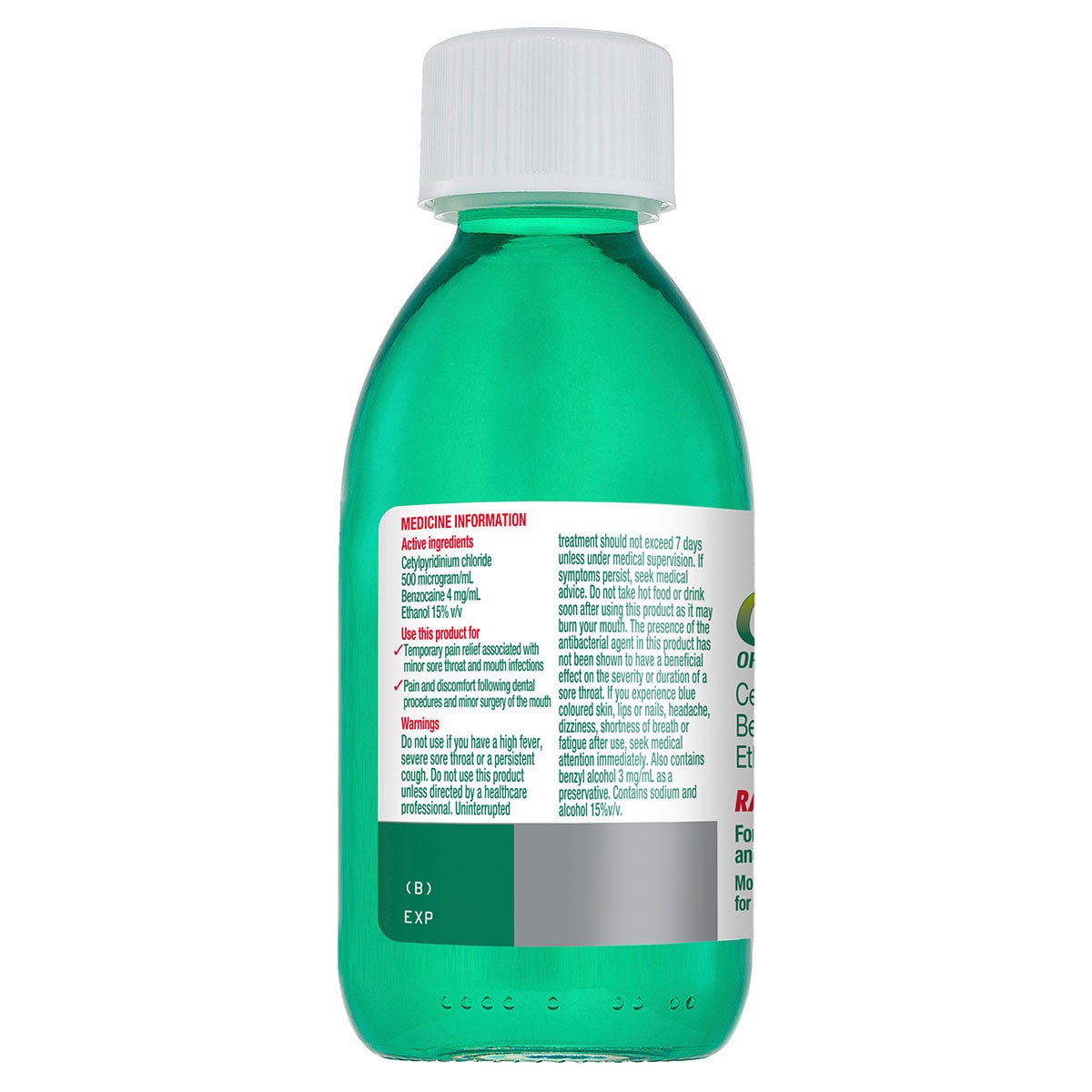 Cepacaine Oral Solution Anaesthetic & Antibacterial Mouthwash 200ml