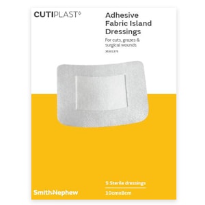 Cutiplast Adhesive Fabric Dressings 8cm x 10cm 5 Pack by Smith & Nephew