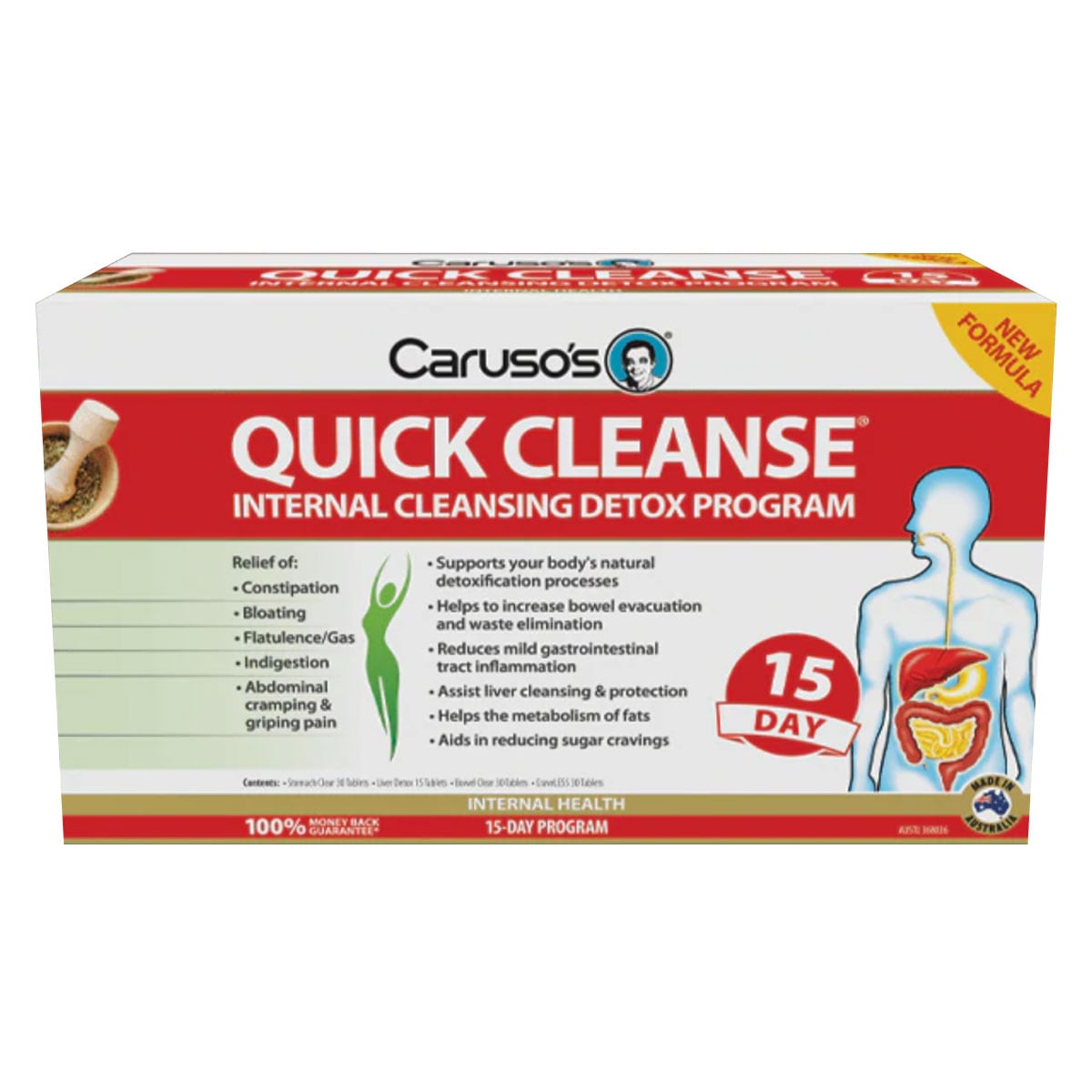 Carusos Quick Cleanse 15 Day Detox Program (New Formula)