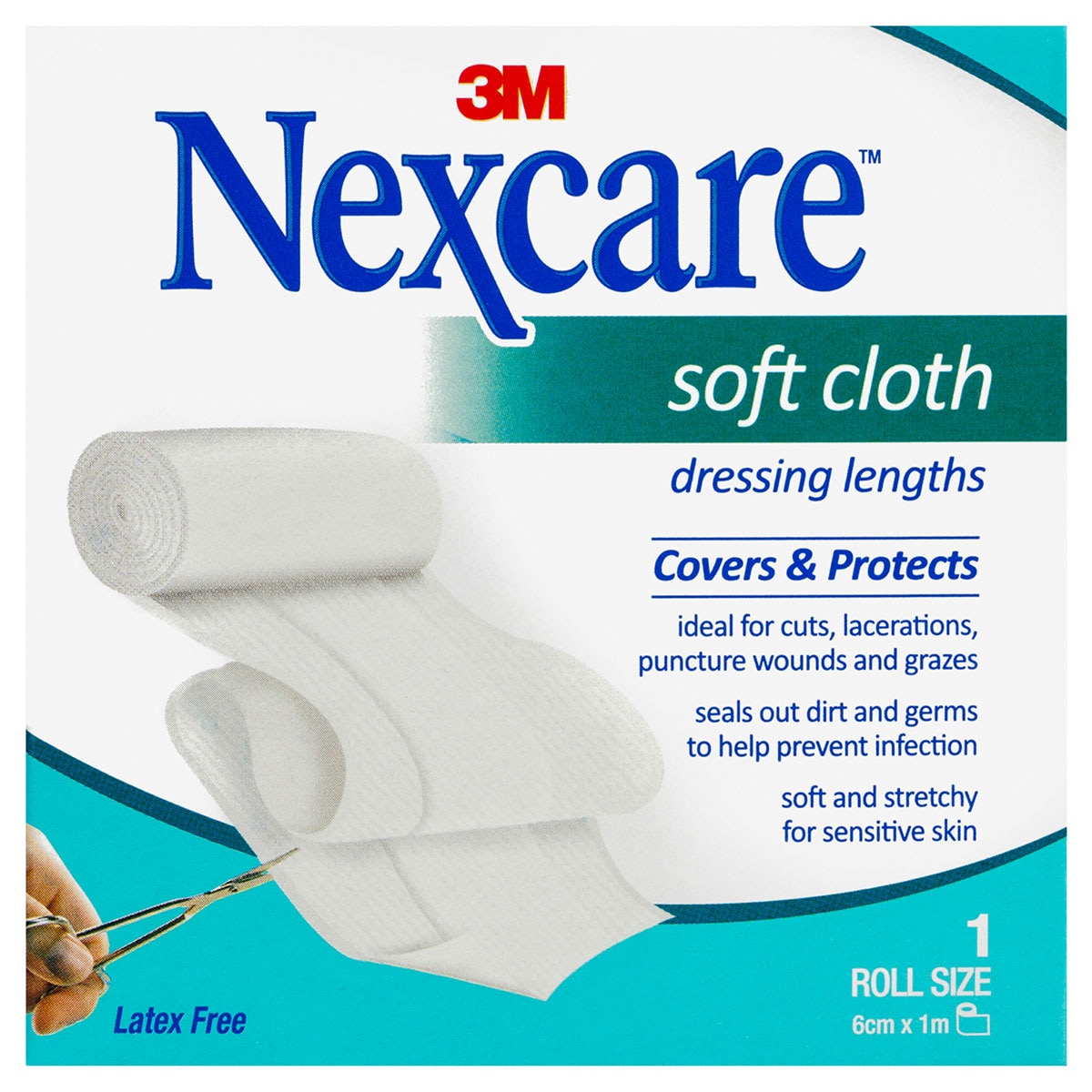 Nexcare Soft Cloth Dressing Lengths Roll 6cm x 1m
