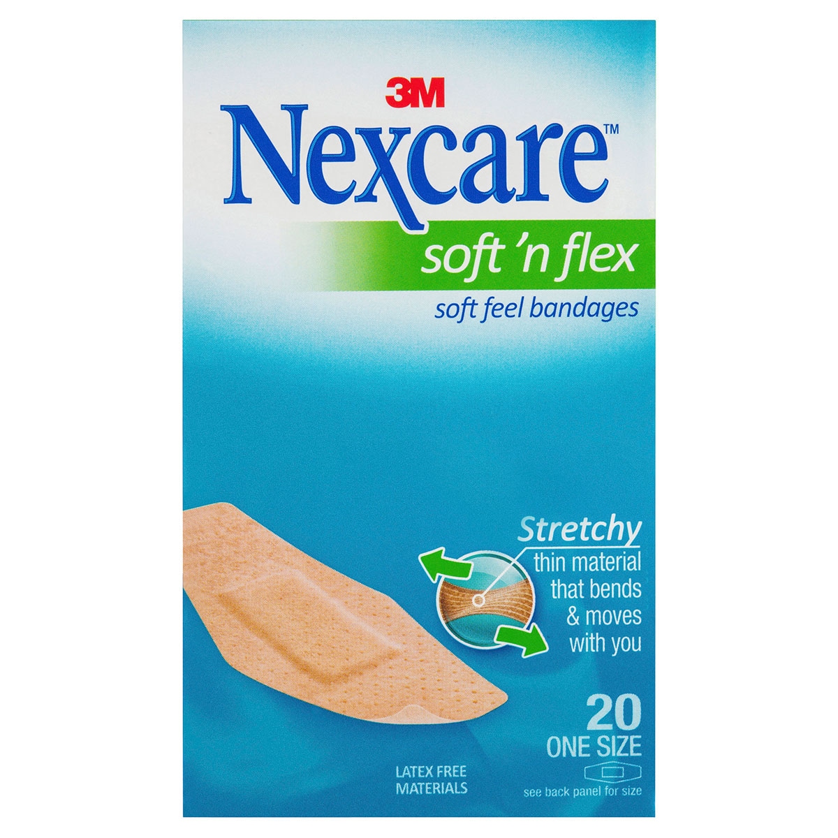 Nexcare Soft 'n Flex Strips Medium 20 Pack