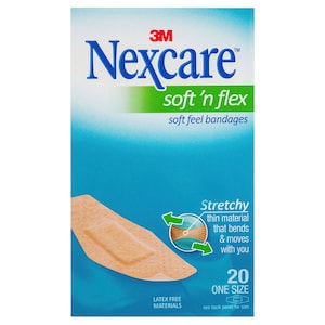 Nexcare Soft 'n Flex Strips Medium 20 Pack
