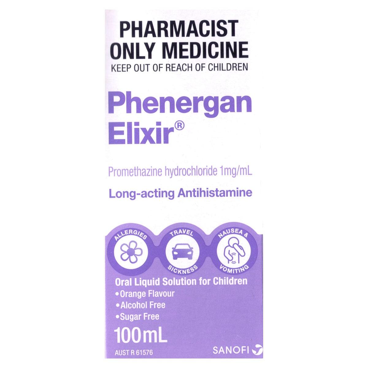Phenergan Promethazine (5mg/5ml) Elixir 100ml | Healthylife