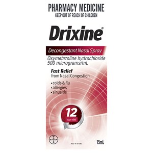Drixine Decongestant Nasal Spray 12 Hour Relief 15ml