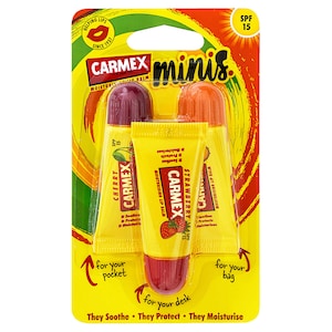 Carmex Mini Tubes Moisturising Lip Balm SPF15 3 Pack
