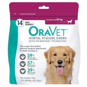 OraVet Dental Hygiene Chews for Large Dogs 14 Day Supply