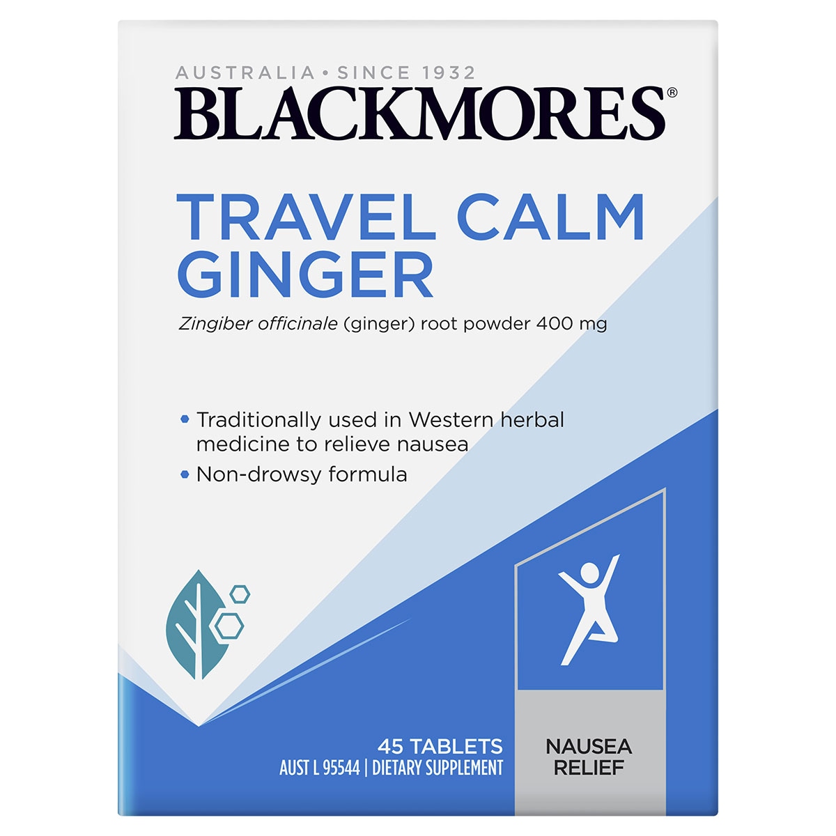 Blackmores Travel Calm Ginger 45 Tablets