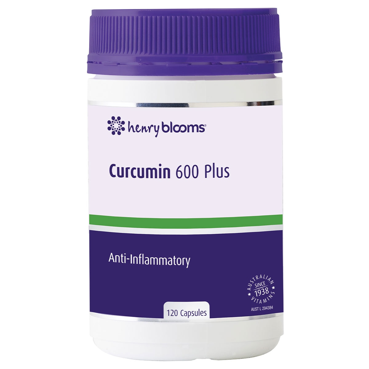 Henry Blooms Curcumin 600 Plus 120 Capsules