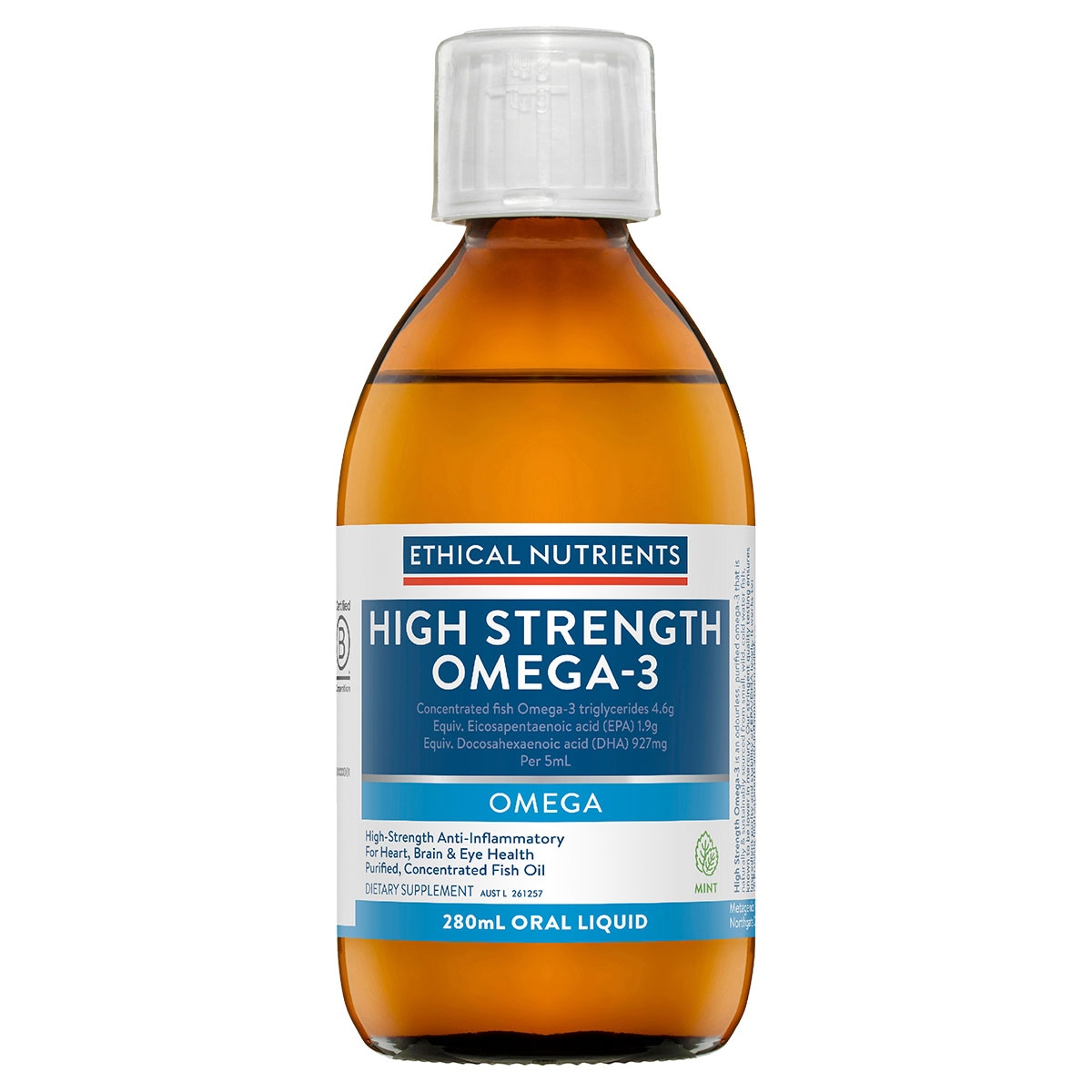 Ethical Nutrients High Strength Omega-3 Fresh Mint 280ml