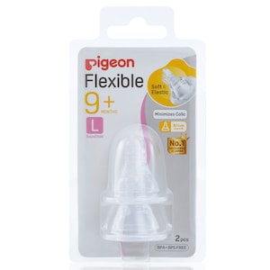 Pigeon Flexible Peristaltic Teat (L) 2 Pack