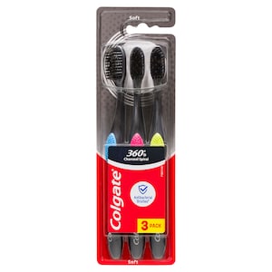Colgate 360 Soft Spiral Antibacterial Toothbrush 3 Pack