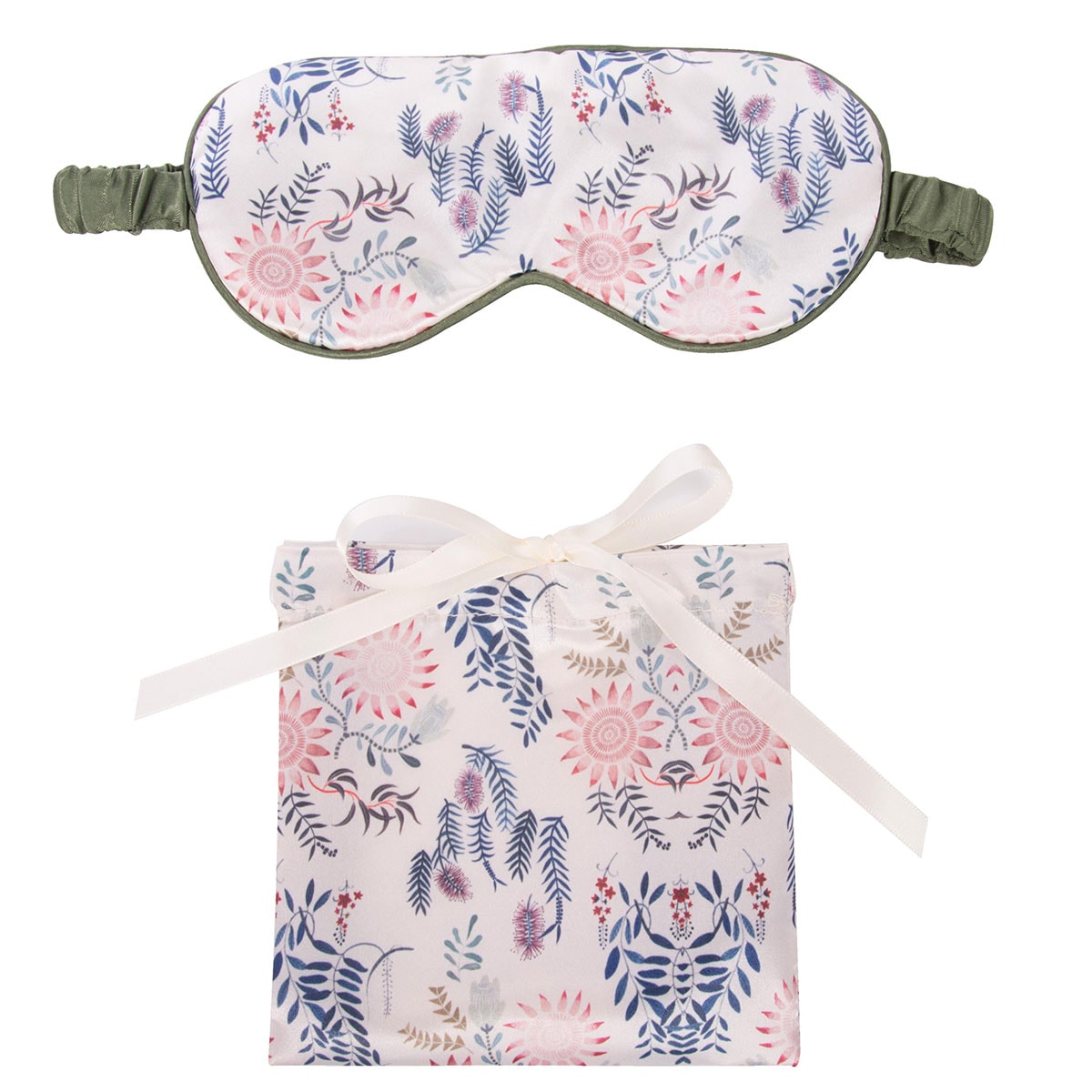 The Australian Collection Satin Sleep Mask Botanical Assorted Colours