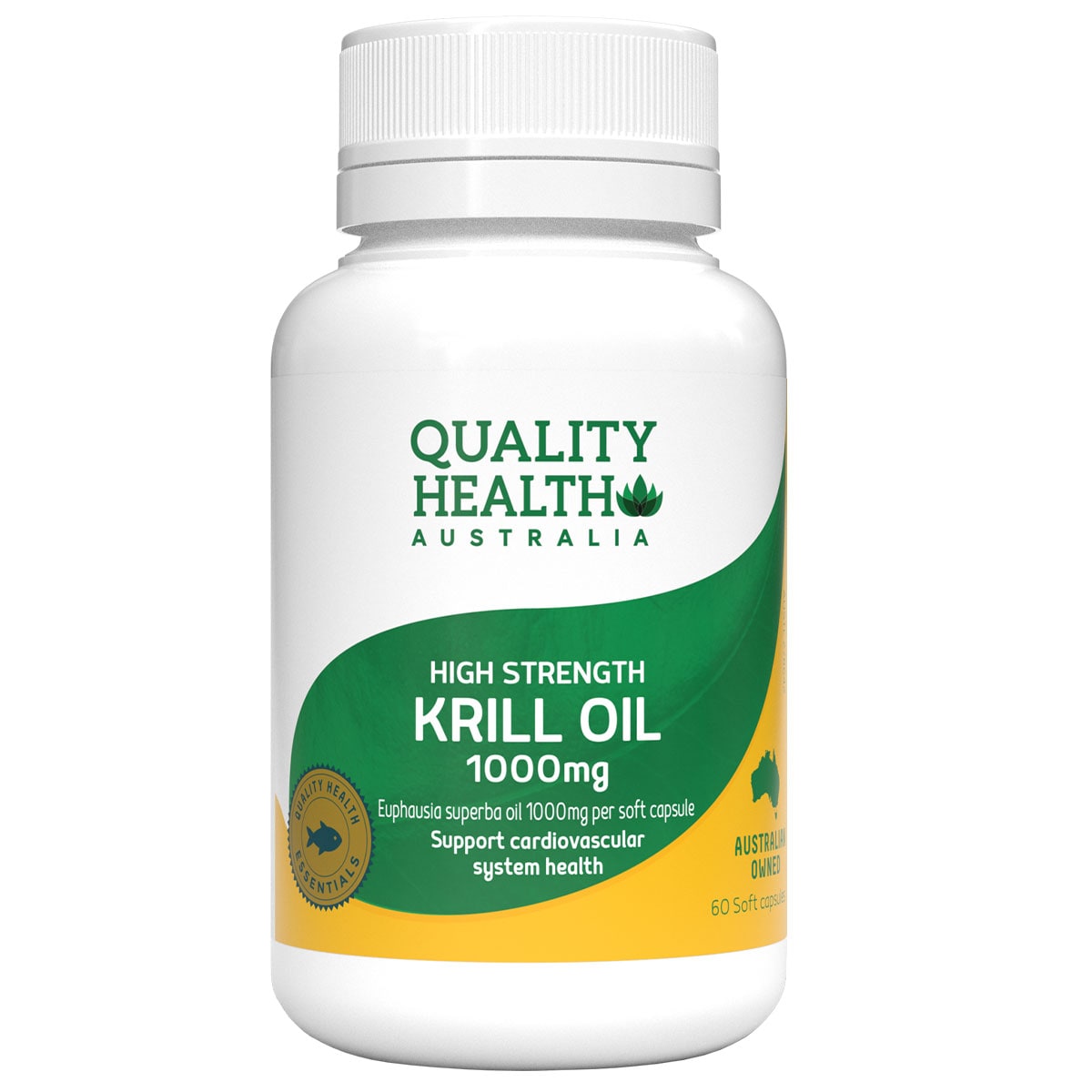 Quality Health High Strength Krill Oil 1000mg 60 Capsules