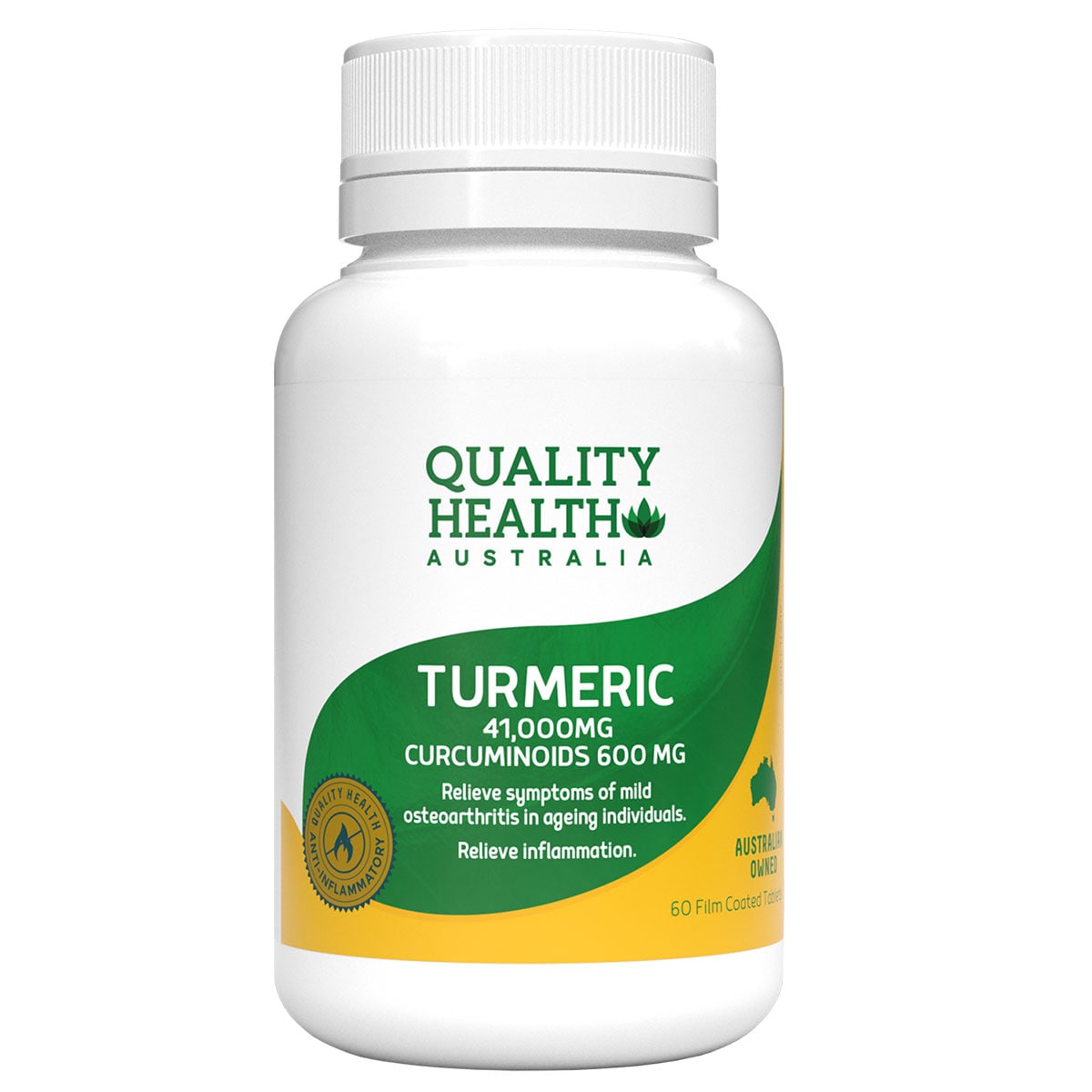 Quality Health Turmeric 41000mg 60 Tablets | Healthylife Australia