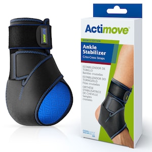Actimove Sport Ankle Stabilizer Criss Cross Straps Universal Black