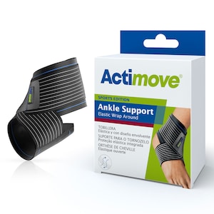 Actimove Sport Elastic Ankle Wrap Around Large Black