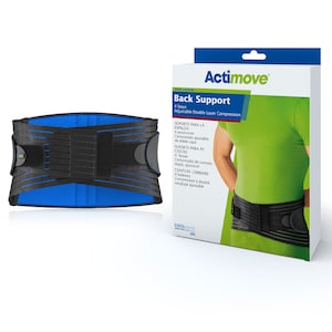 Actimove Sport Adjustable Back Support Small Black