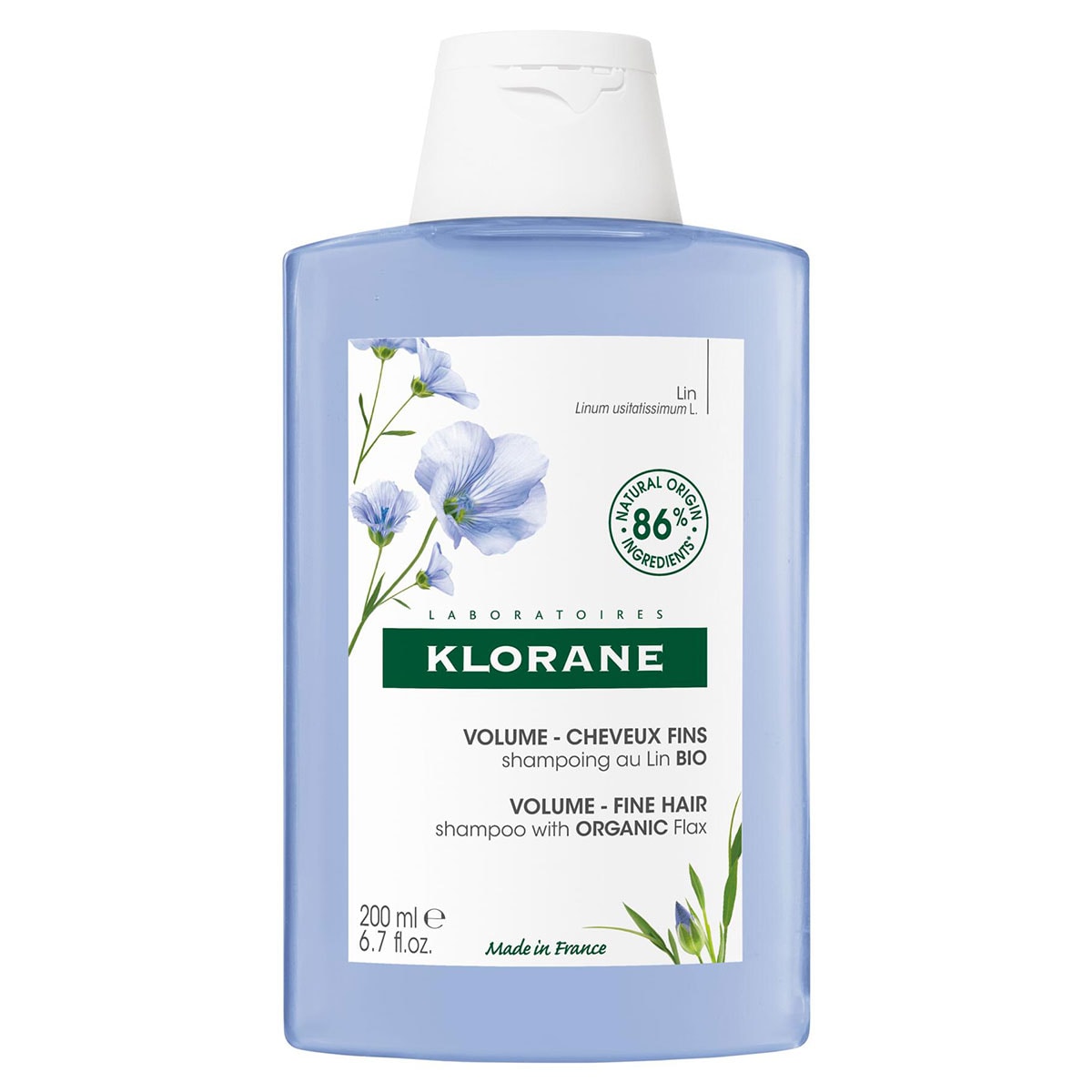Klorane Volumising Shampoo With Organic Flax 200ml