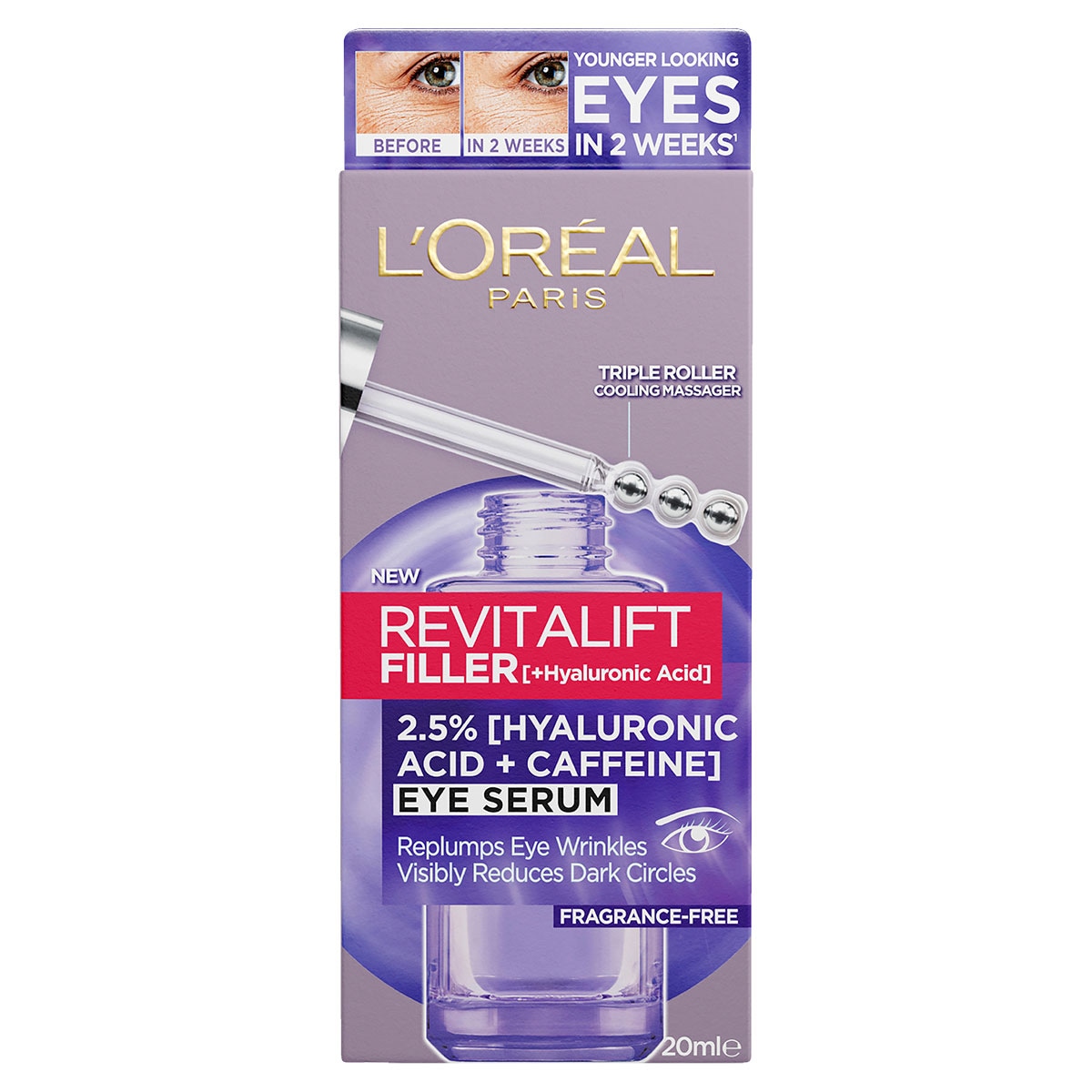 L'Oreal Revitalift Filler + Hyaluronic Acid Eye Serum 20ml