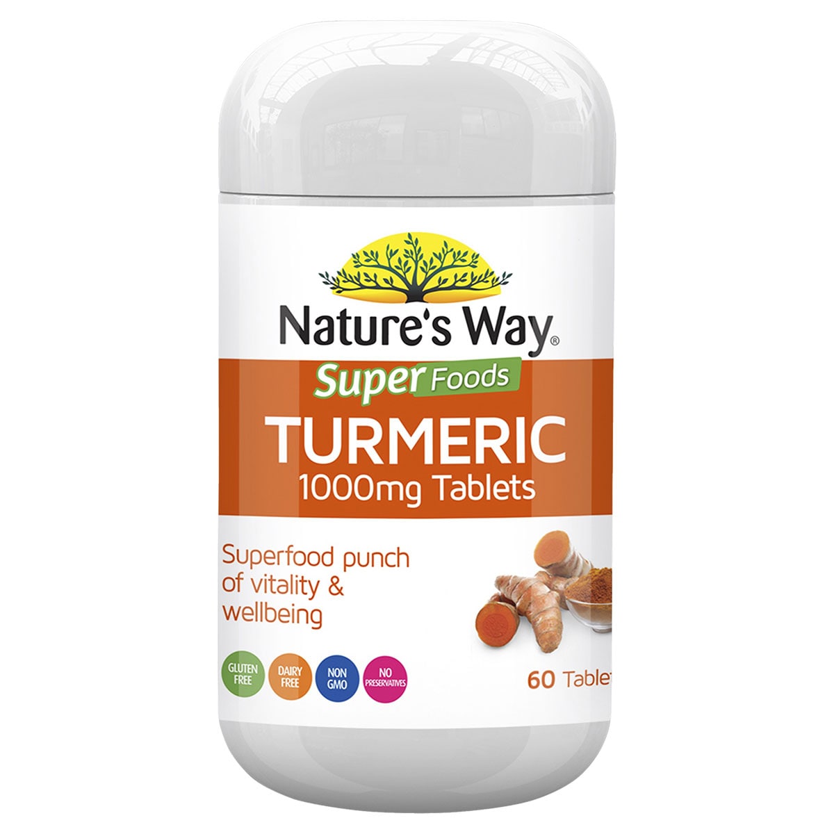 Natures Way Superfood Organic Turmeric 1000mg 60 Tablets