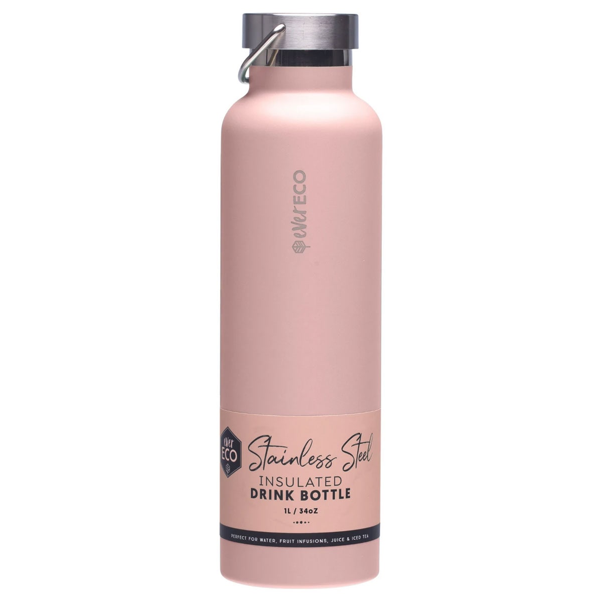 Ever Eco Insulated Stainless Steel Bottle Rose 1L