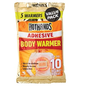 Hot Hands Body Warmer with Adhesive 5 Pack