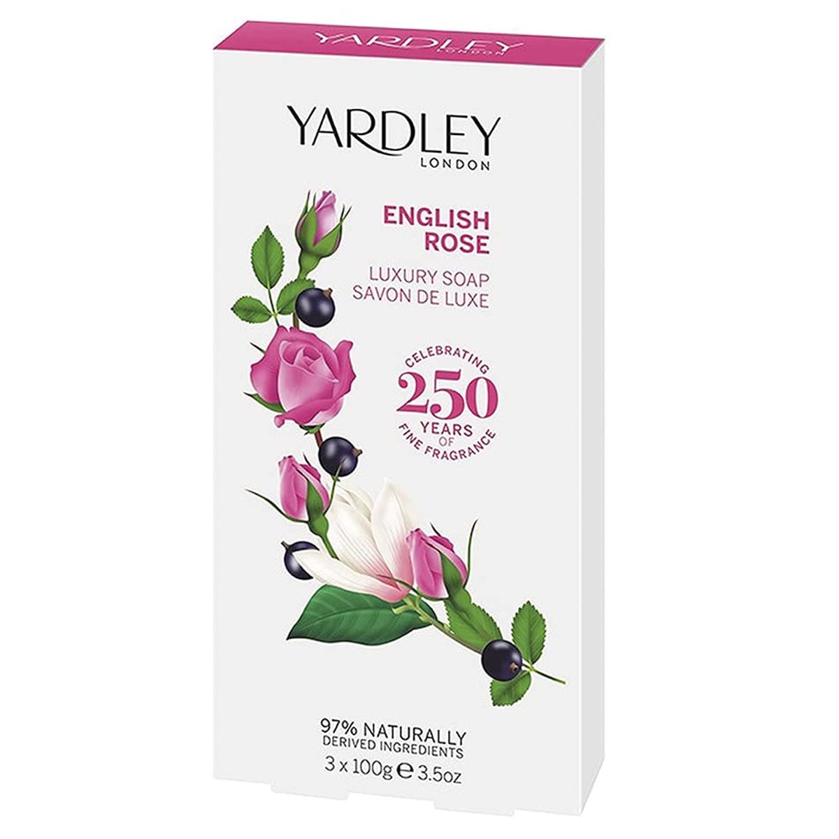 Yardley English Rose Luxury Soap 3 x 100g