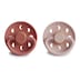 FRIGG 0-6 Months Moon Phase Pacifier Blush/Powder Blush 2 Pack