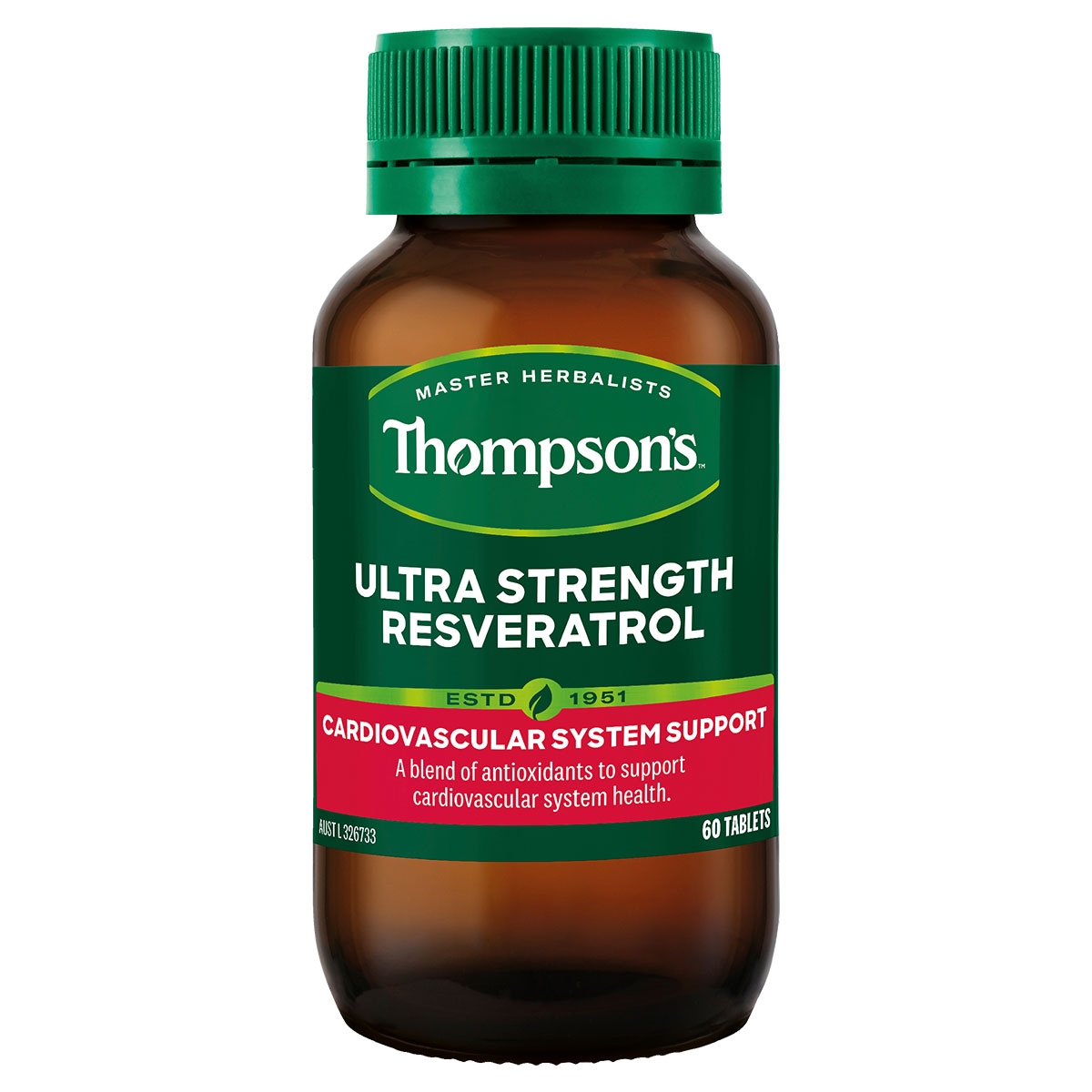 Thompsons Ultra Strength Resveratrol 60 Tablets Australia