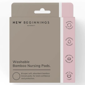 New Beginnings Washable Bamboo Breast Pads 8 Pack