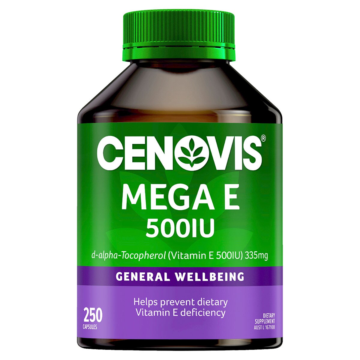 Cenovis Mega E 500IU 250 Capsules