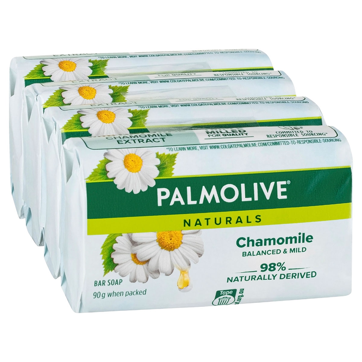 Palmolive Chamomile Balanced & Mild Soap Bars 4 Pack