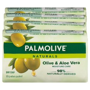 Palmolive Aloe & Olive Extracts Moisture Care Soap Bars 4 Pack