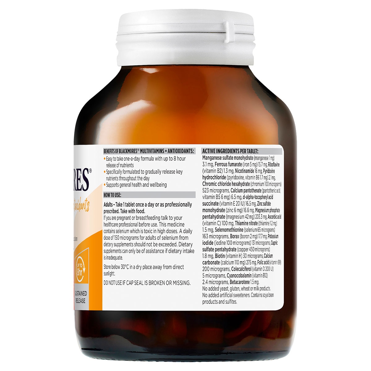 Blackmores Sustained Release Multi + Antioxidants 180 Tablets