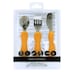 Marcus & Marcus Easy Grip 3 Piece Cutlery Set Yellow