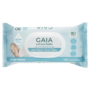 Gaia Natural Baby Plant Based Water Wipes 80 Pack