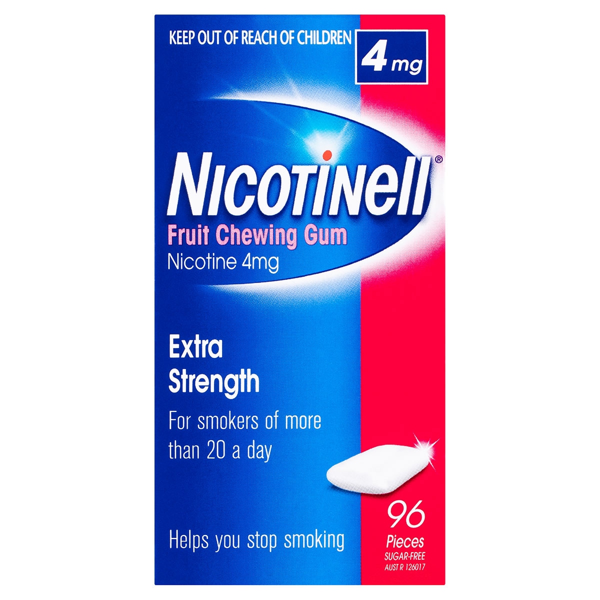 Nicotinell Chewing Gum Fruit 4mg 96 Pieces