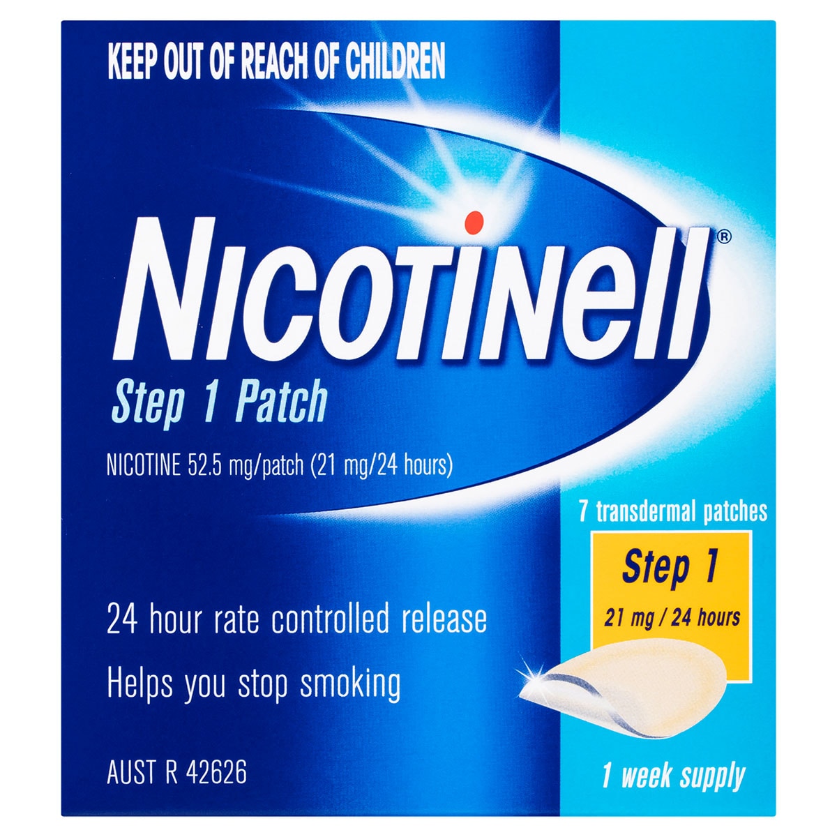 Nicotinell Patch Step1 21mg 7 Day Supply