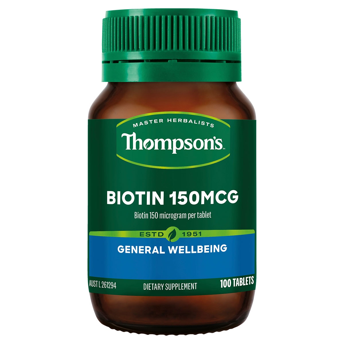 Thompsons Biotin 150mcg 100 Tablets Australia