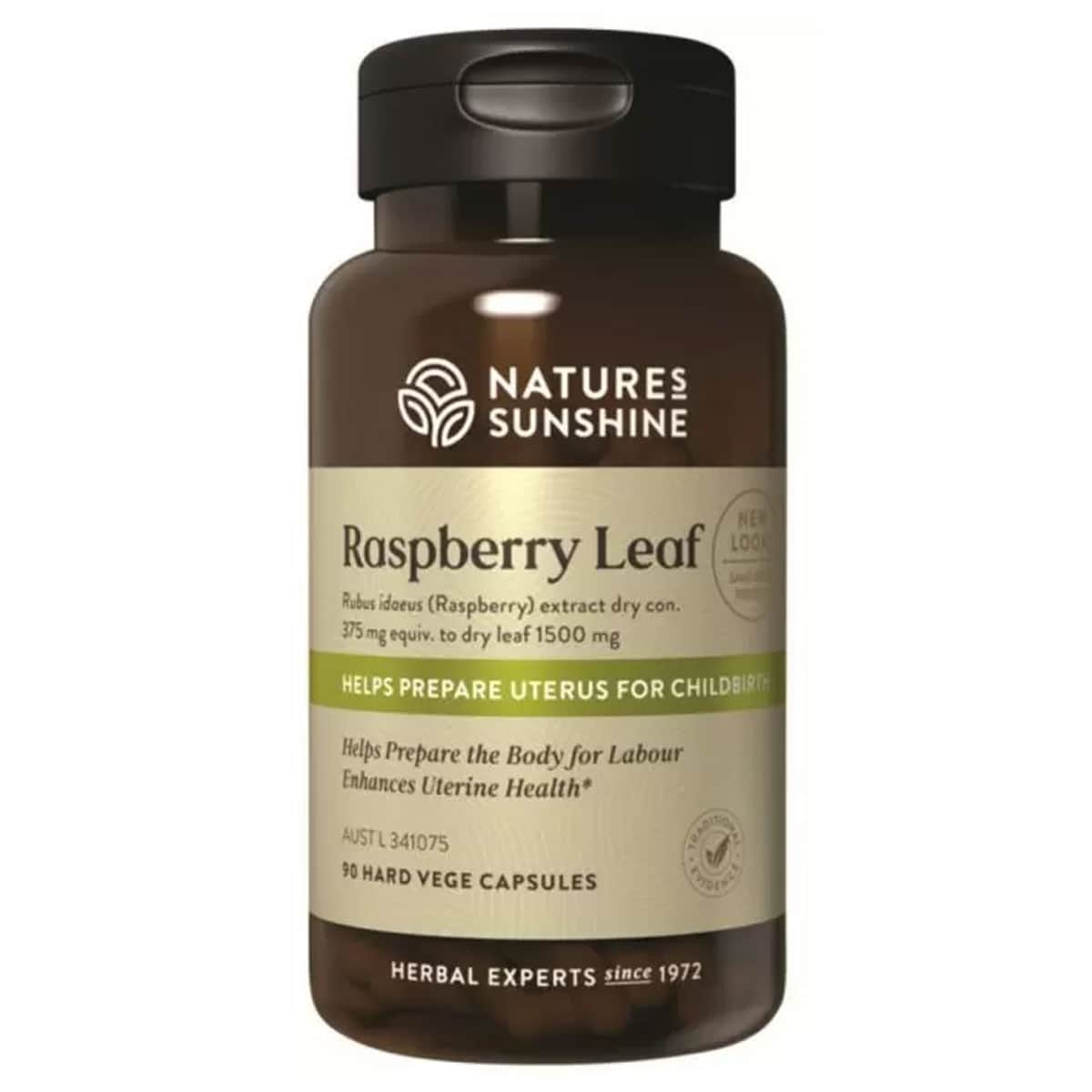 Natures Sunshine Raspberry Leaf 1500mg 90 Capsules