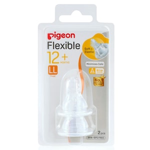 Pigeon Flexible Peristaltic Teat (LL) 2 Pack