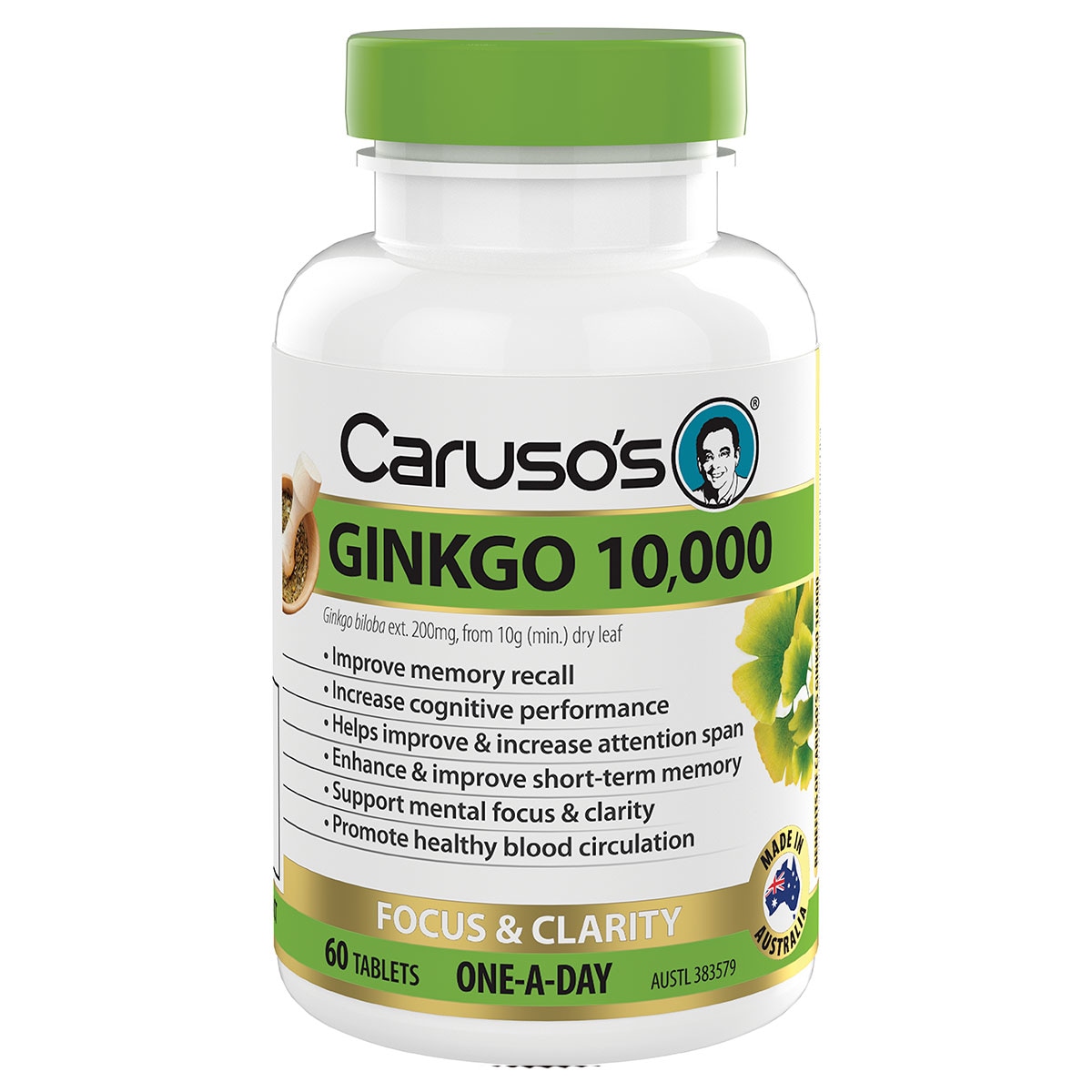 Carusos Ginkgo 10000mg 60 Tablets