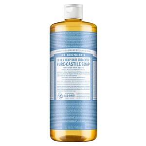 Dr Bronner's Pure Castile Liquid Soap Baby Unscented 946ml