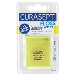 Curasept Ultrafine Unwaxed Floss with Chlorhexidine 1 Pack